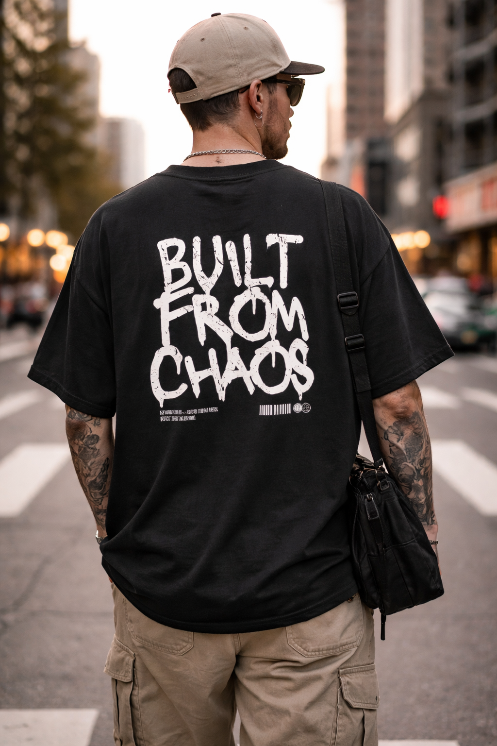 Lowkeyloud "Built From Chaos" – Unisex Oversized T-shirt