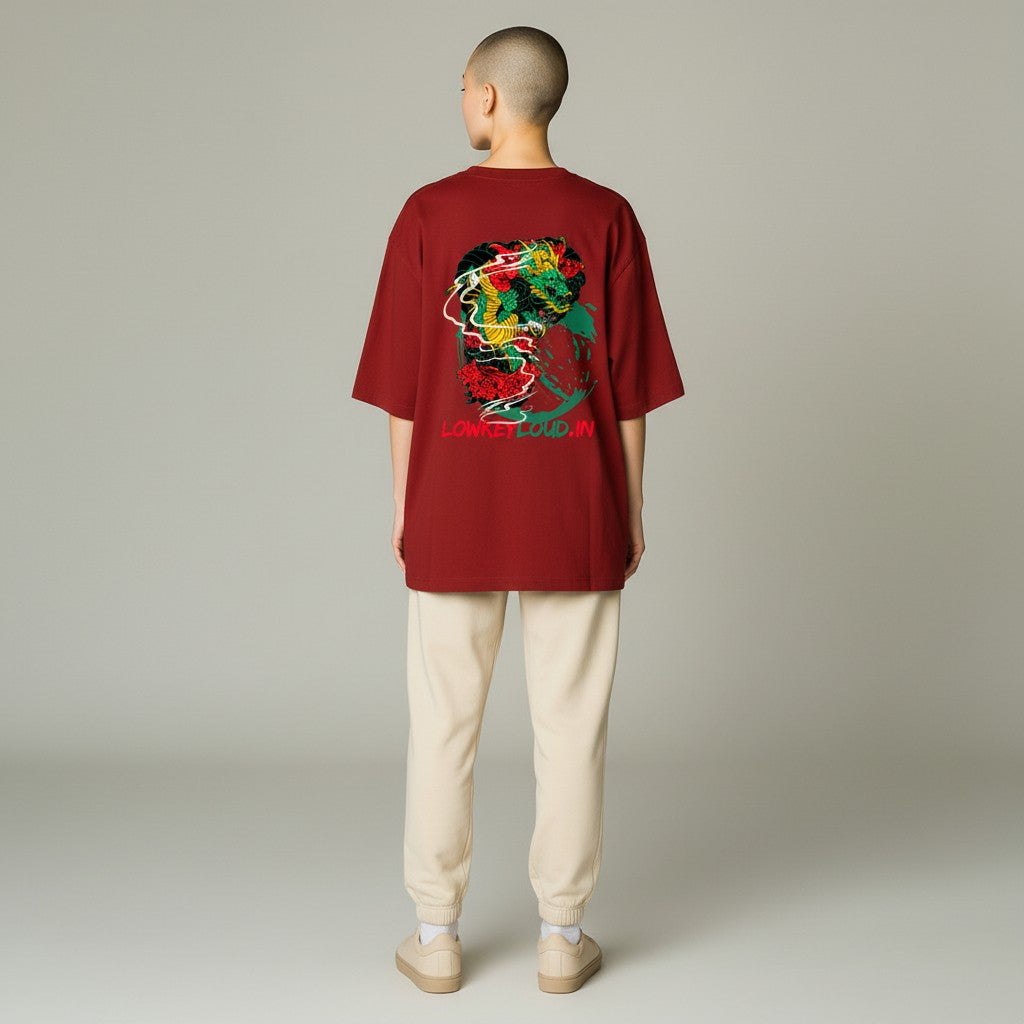 LowKeyLoud The "Celestial Dragon" Unisex Oversized T-Shirt